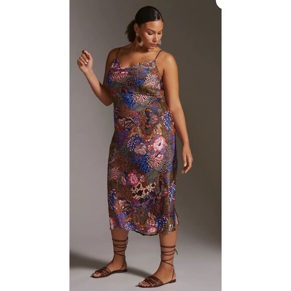 Anthropologie Dresses & Skirts - Anthropologie The Elyse slip dress floral print sleeveless 3X